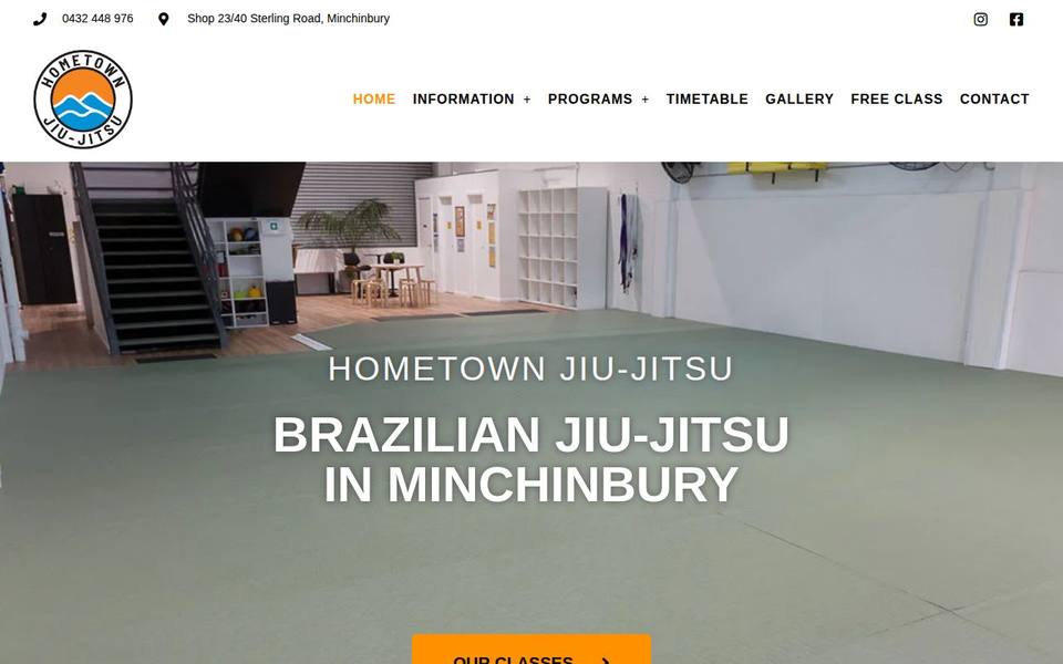 Gracie Jiu-Jitsu Academy Minchinbury website