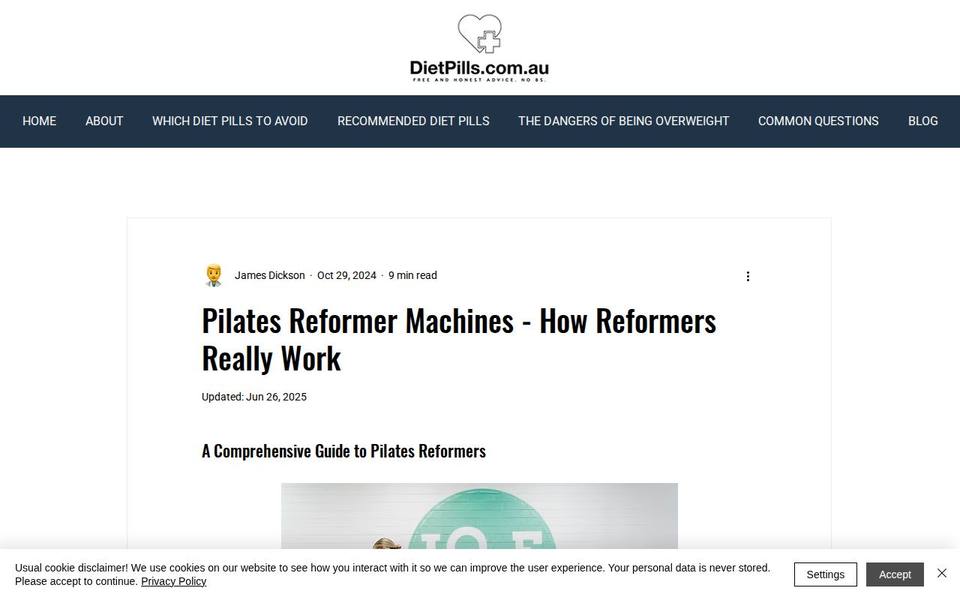 Pilates Physique website