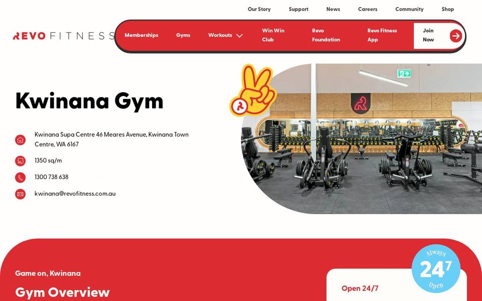 Revo Fitness Kwinana website