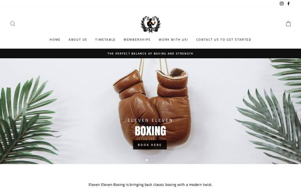 Eleven Eleven Boxing website