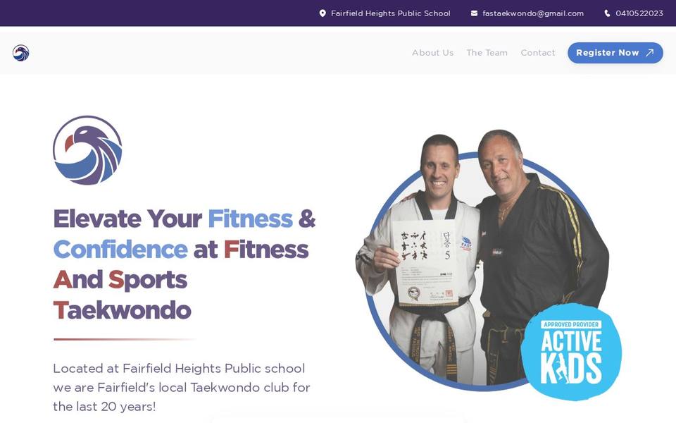 FAST - Fitness And Sports Taekwondo website