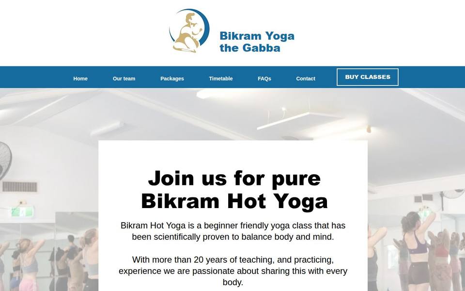 Bikram Yoga and Float Rooms website