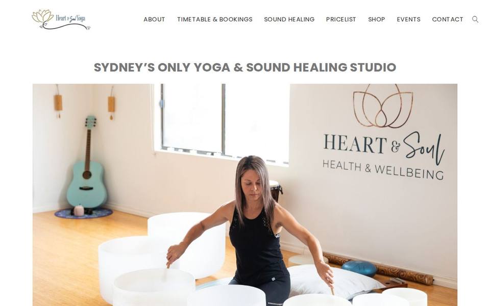 Heart & Soul Yoga website