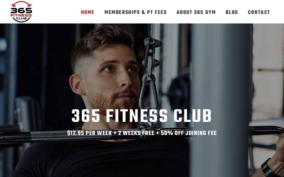 365 Fitness Club website