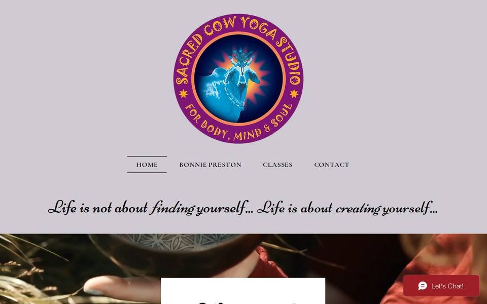 Sacred Cow Yoga Studio website