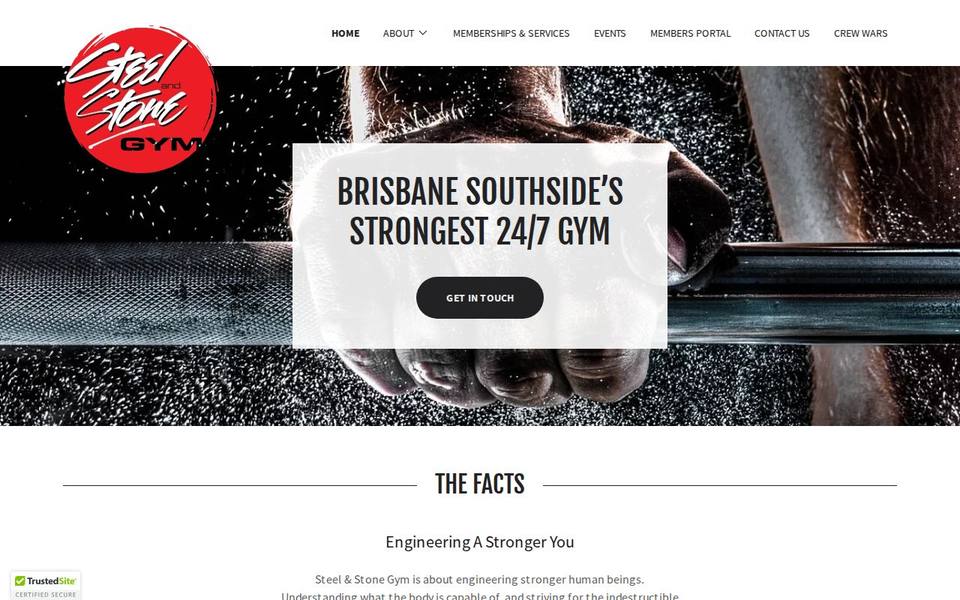 Steel and Stone Gym website