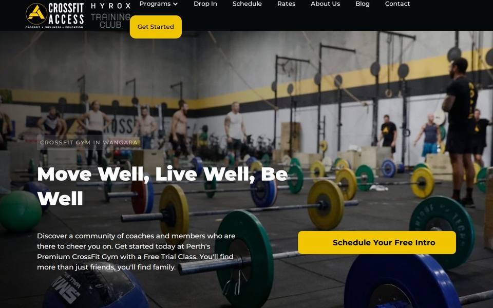 CrossFit Access Wangara website
