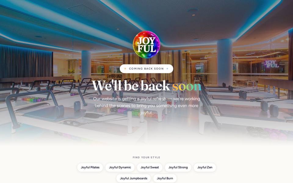 Joyful Pilates website
