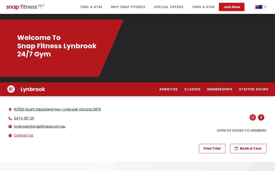 Snap Fitness Lynbrook website