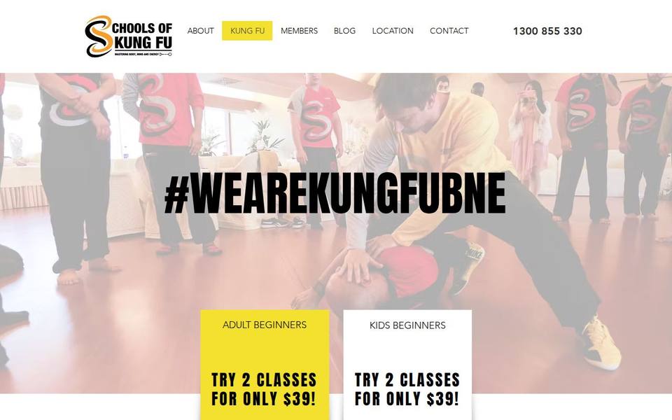 Schools of Kung Fu Brisbane website