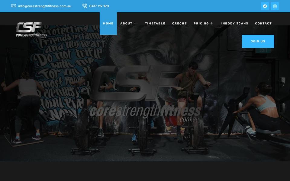 Core Strength Fitness website
