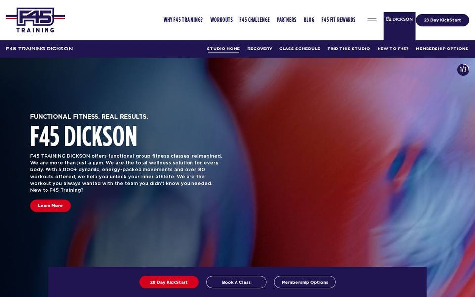 F45 Dickson website