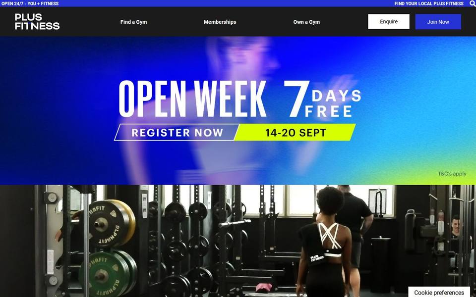 Plus Fitness Padstow website