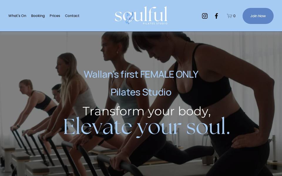 Soulful Pilates Studio website