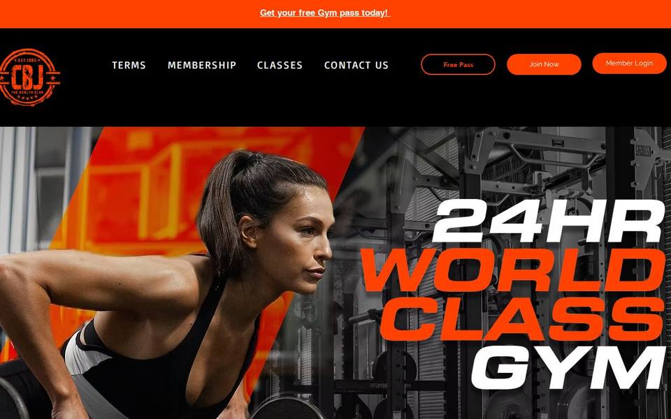 CBJ Health Club website