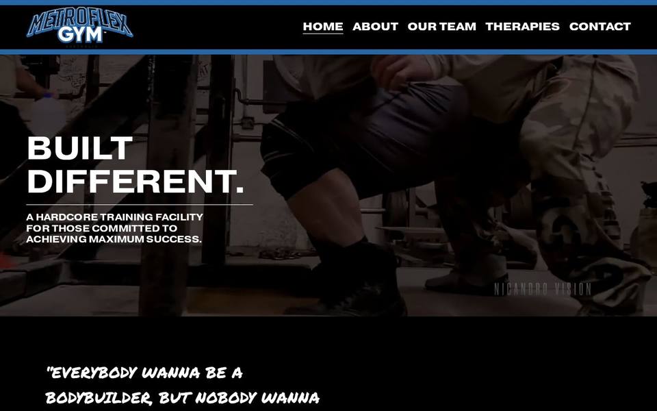 Metroflex Gym AU website