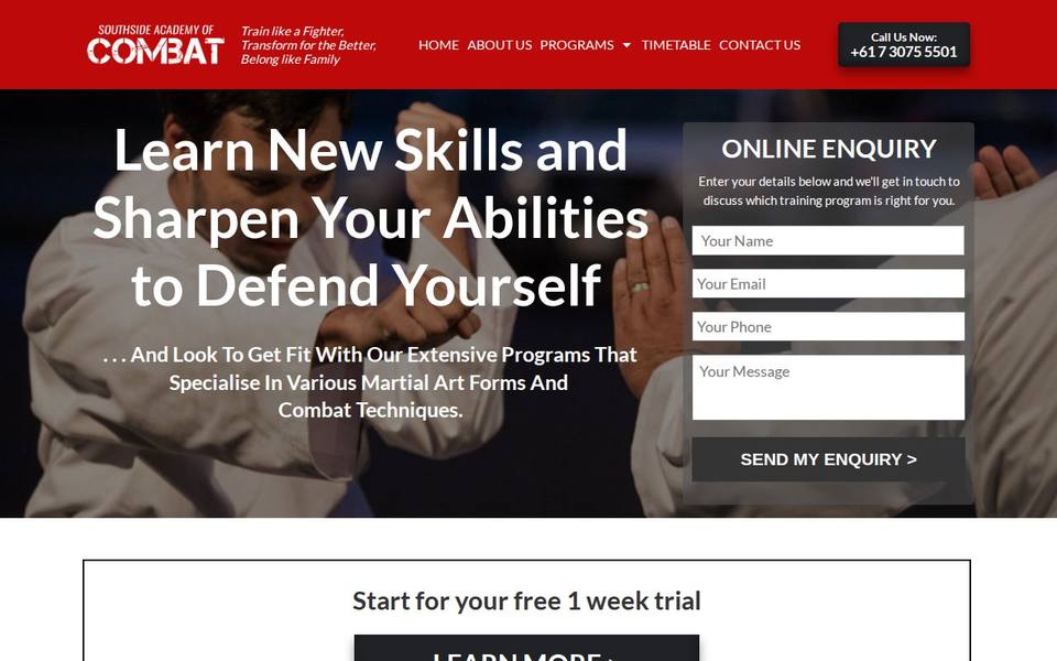 Southside Academy of Combat - Gold Coast website