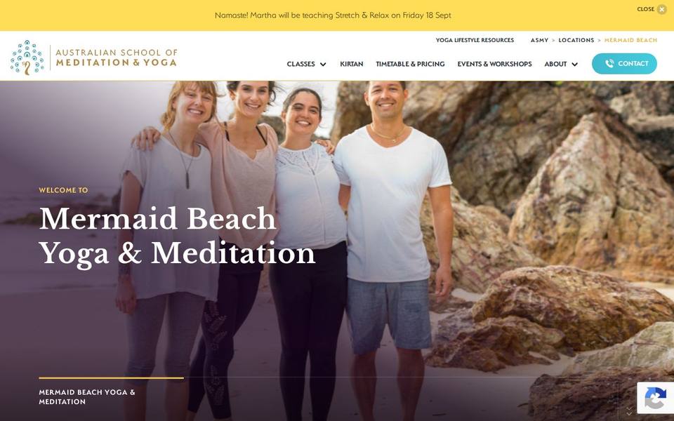 Australian School of Meditation & Yoga website