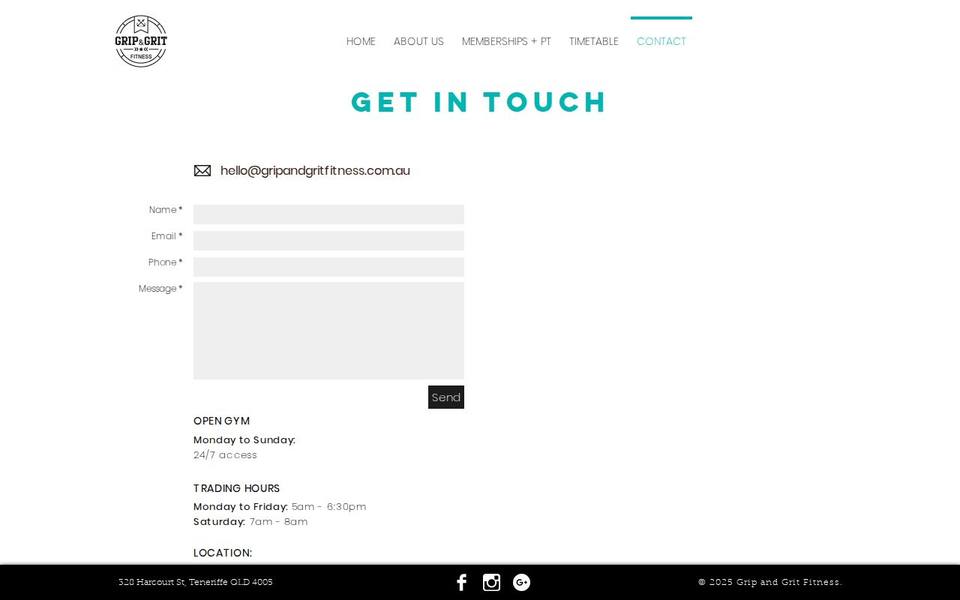 Grip and Grit Fitness website