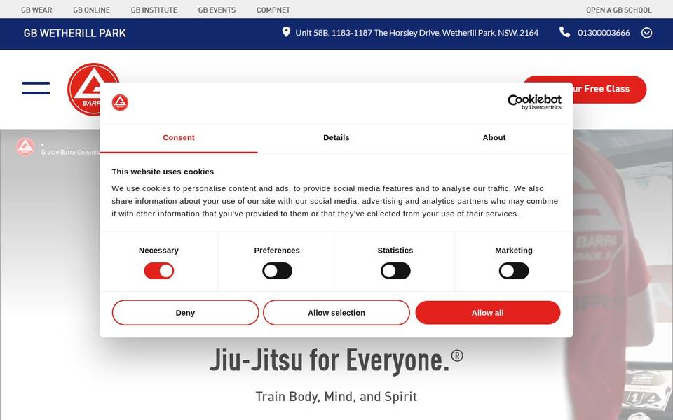 Gracie Barra Wetherill Park website