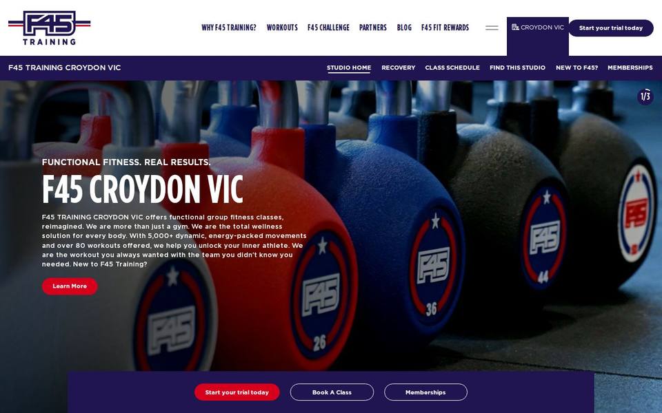 F45 Croydon VIC website