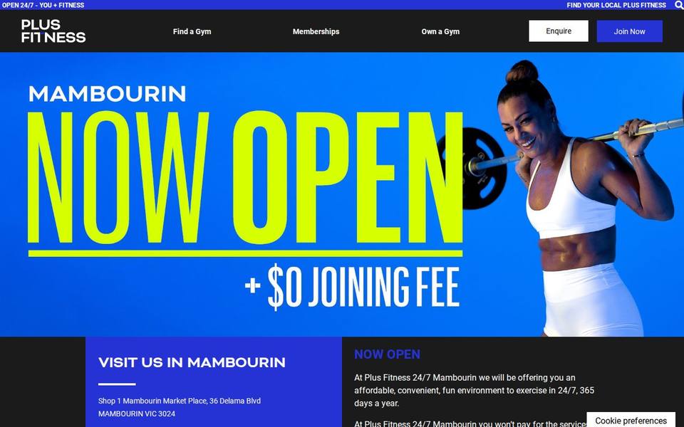 Plus Fitness Mambourin website