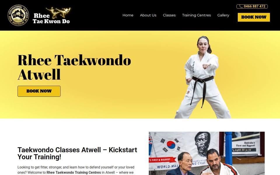 Rhee Tae Kwon Do Atwell website