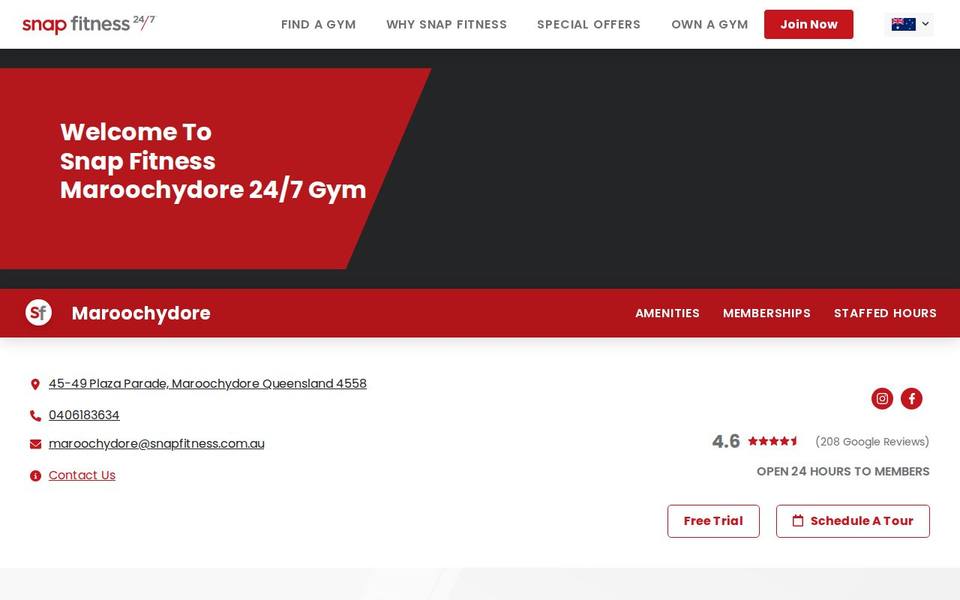 Snap Fitness Maroochydore website