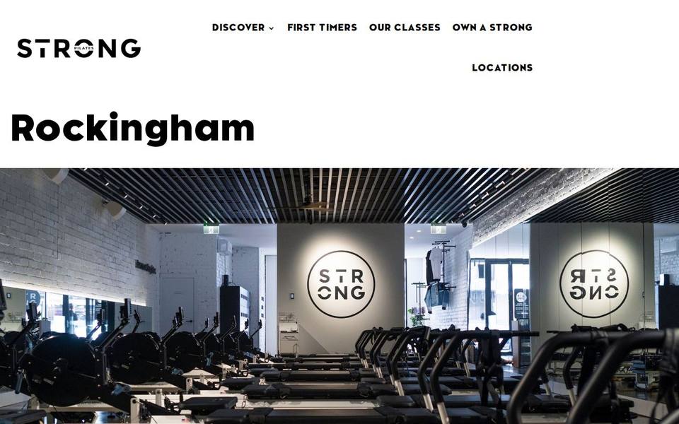 STRONG Pilates Rockingham website