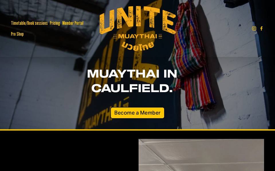 Unite Muaythai Gym website