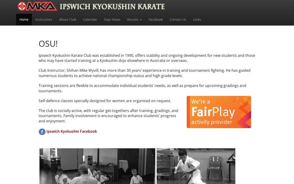 Ipswich Kyokushin Karate website