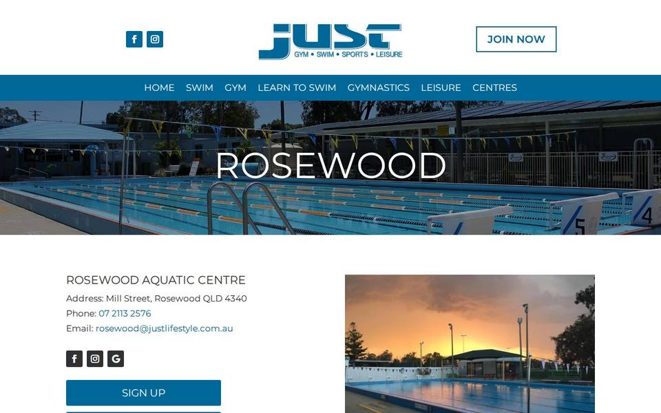 Rosewood Aquatic Centre website