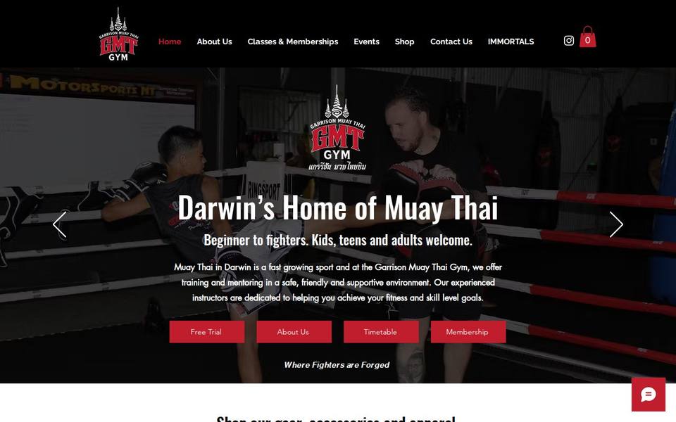 Garrison Muay Thai Gym website