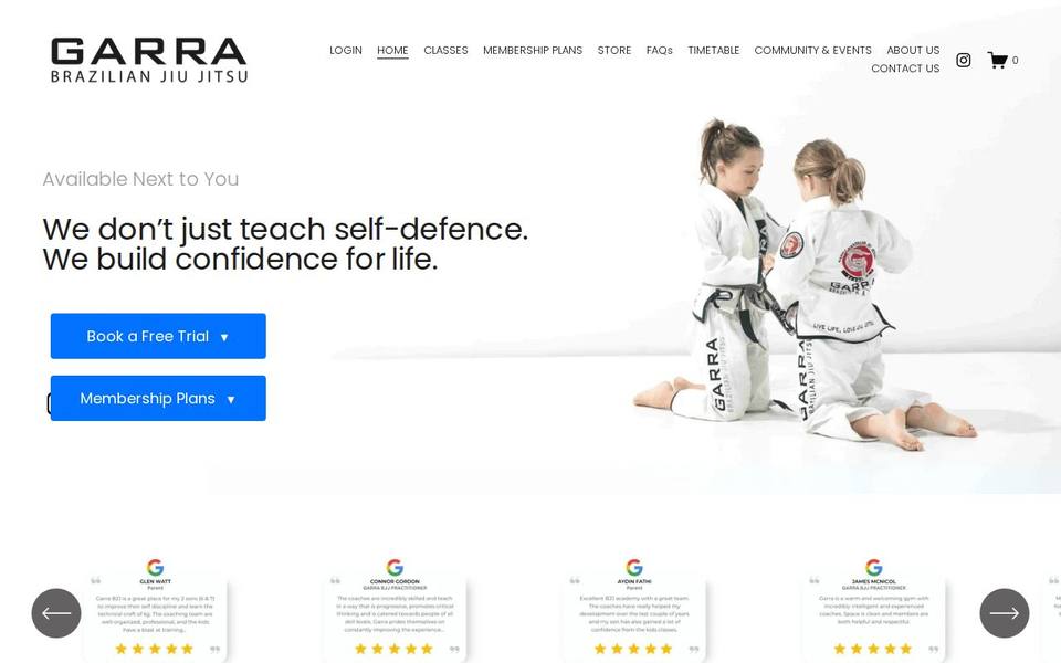 Garra Jiu Jitsu Darra website