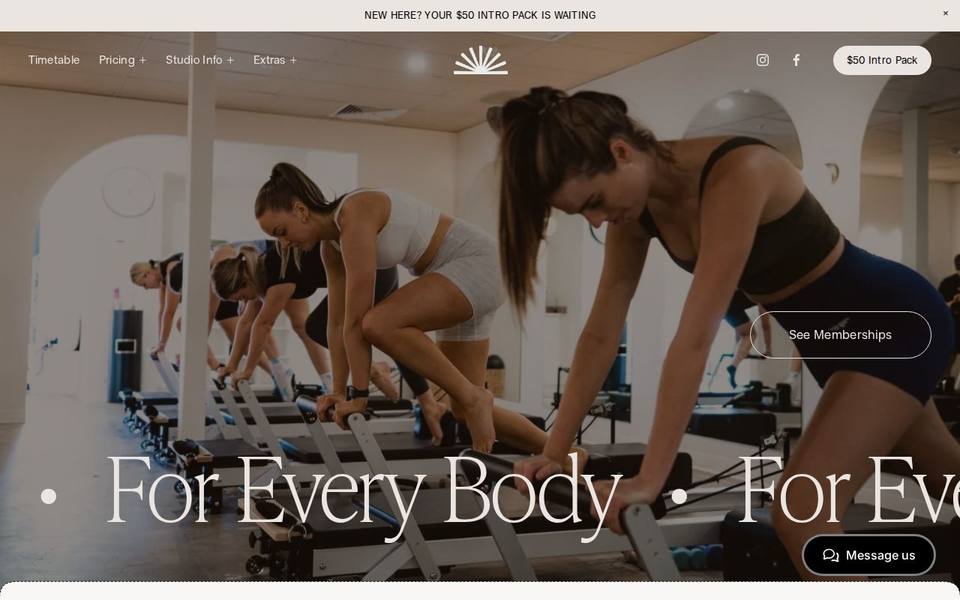 Hello Pilates website