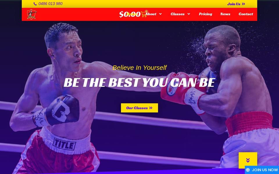 Rock Boxing CLUB website