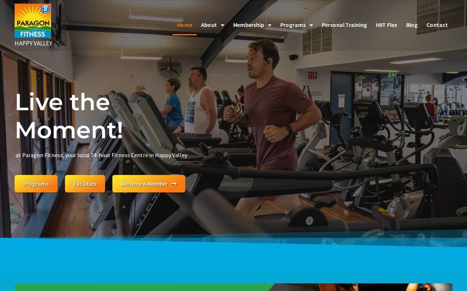 Paragon Fitness website