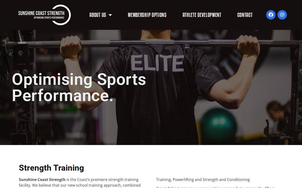 Sunshine Coast Strength website