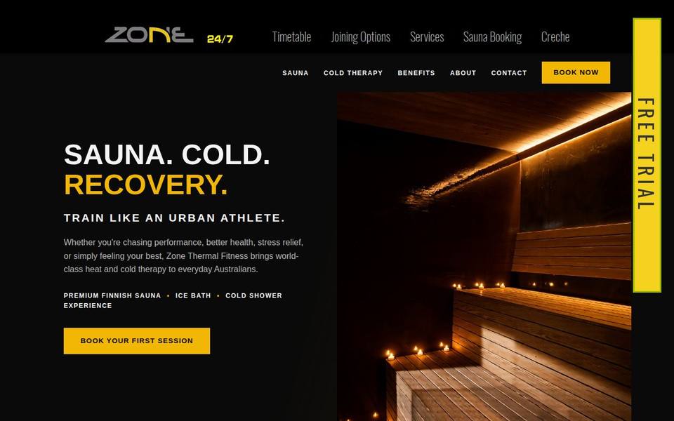 Zone Health and Fitness website