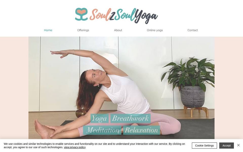 Soul2soul Yoga website