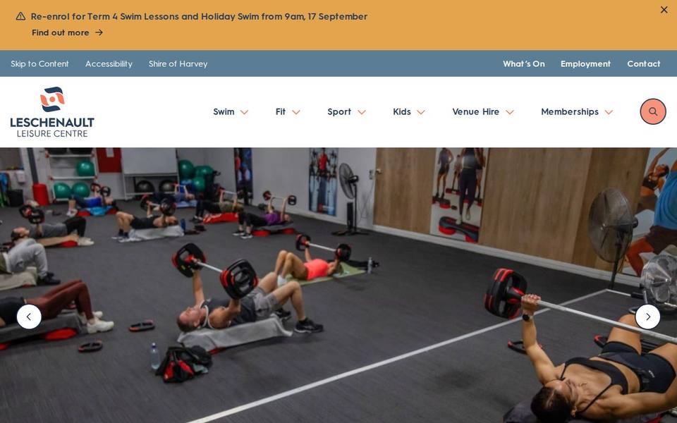 Leschenault Leisure Centre website