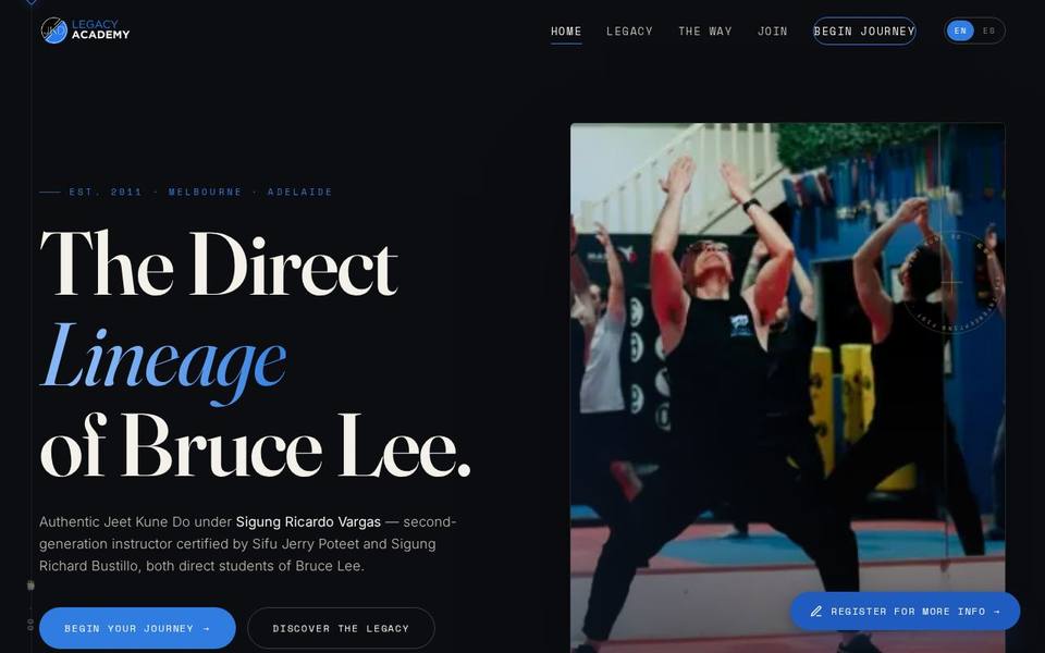 Jeet Kune Do Legacy Academy website