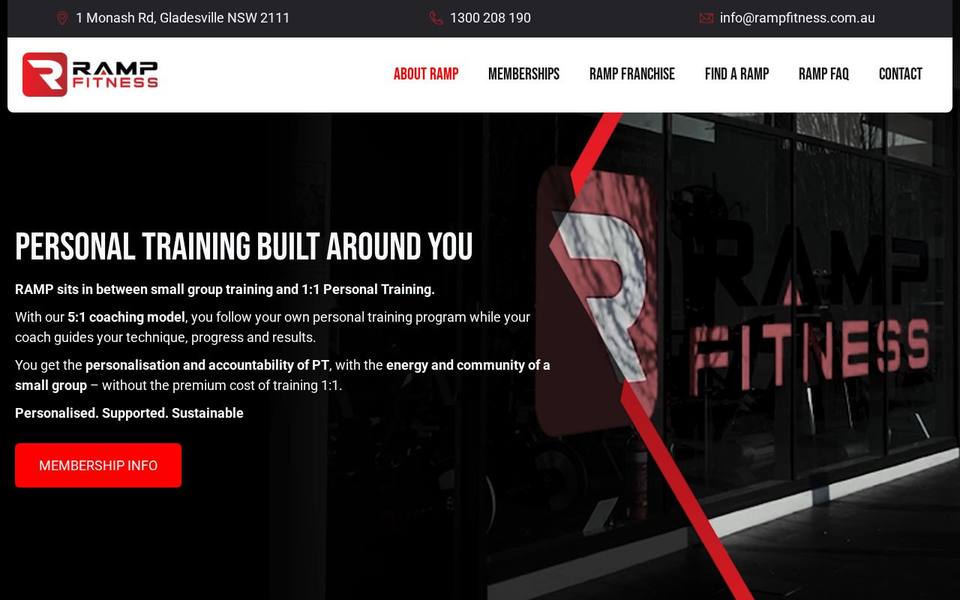 RAMP Fitness website