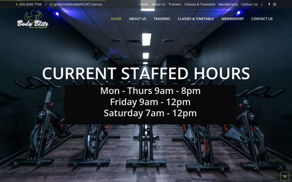 Body Blitz Fitness website