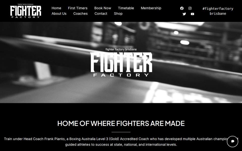 Fighter Factory Brisbane website