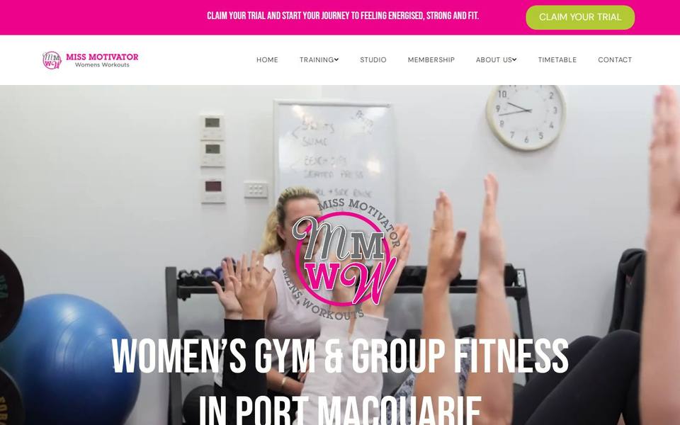 Miss Motivator Women's Workouts website