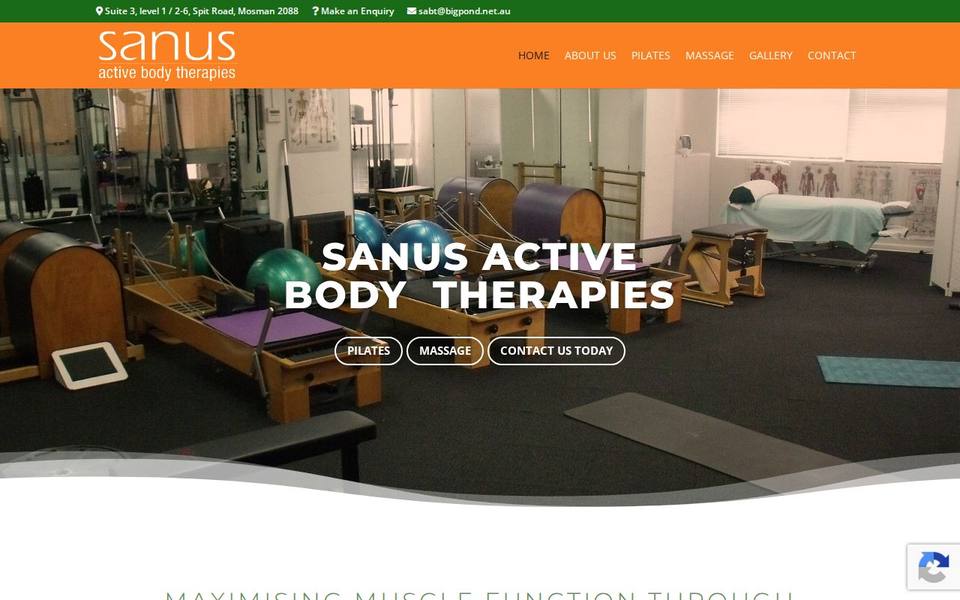 Sanus Active Body Therapies website