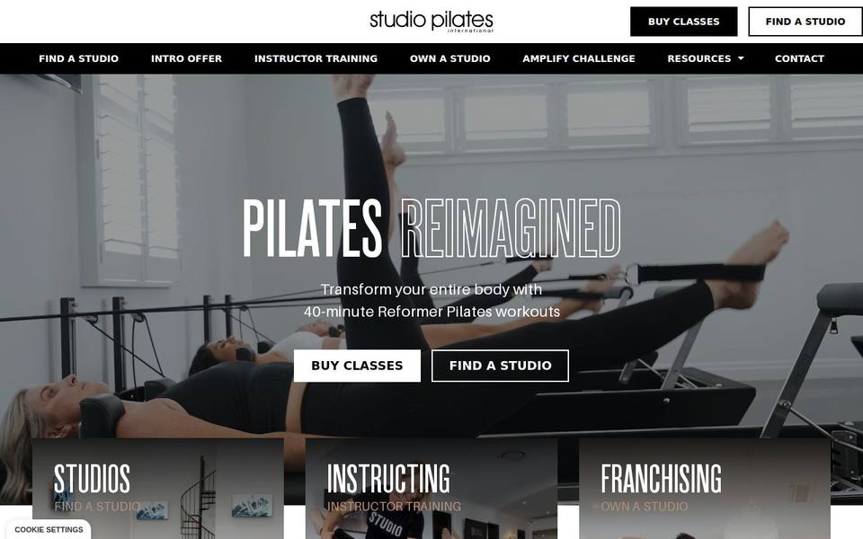 Studio Pilates International website