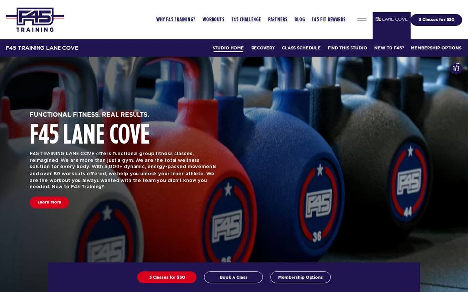 F45 Lane Cove website