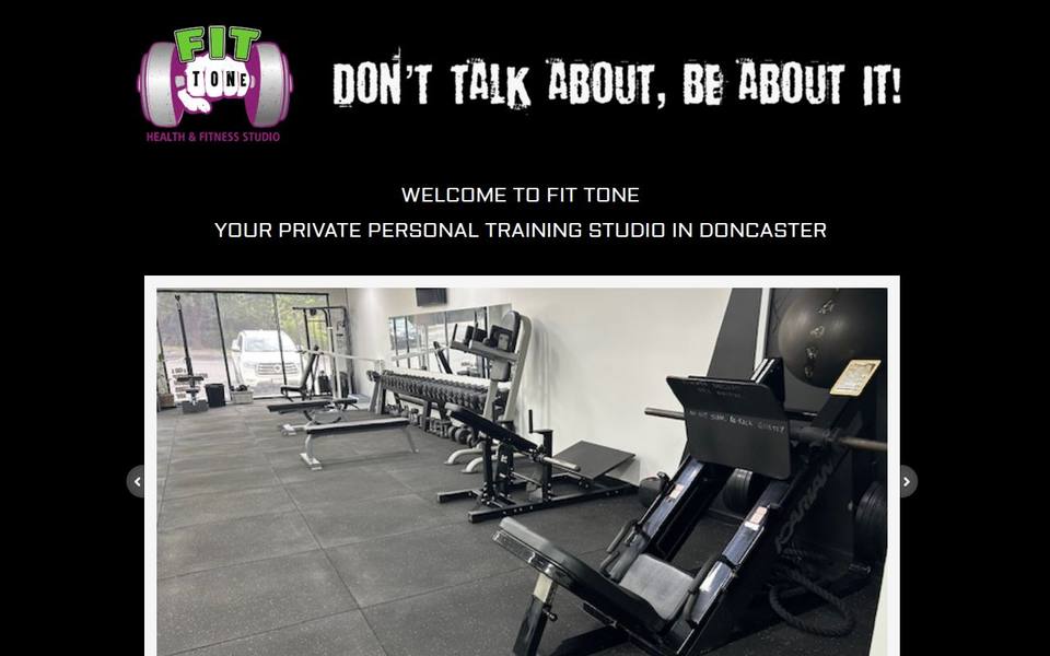 FIT Tone Health & Fitness Studio website